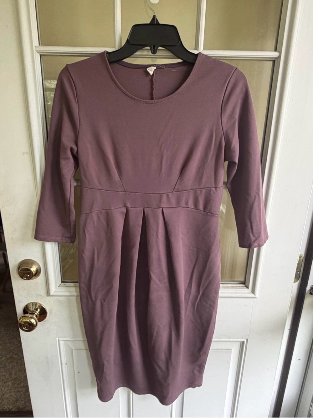 Pinkblush Dusty Mauve Pleated Waist Midi Dress